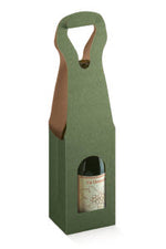 Bag New Scatola per una bottiglia in cartoncino rinforzato colore Verde